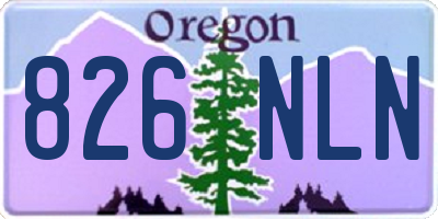 OR license plate 826NLN