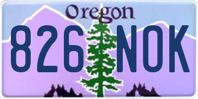 OR license plate 826NOK