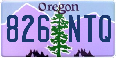 OR license plate 826NTQ