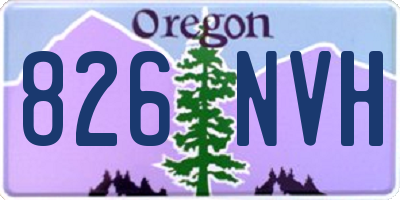 OR license plate 826NVH