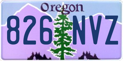 OR license plate 826NVZ