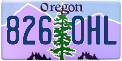 OR license plate 826OHL