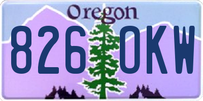 OR license plate 826OKW