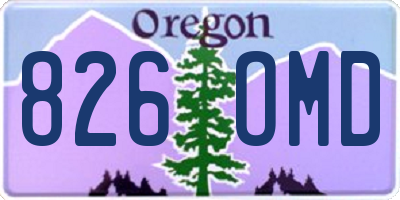 OR license plate 826OMD