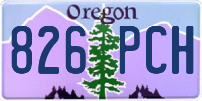 OR license plate 826PCH