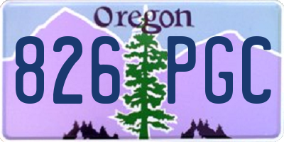 OR license plate 826PGC