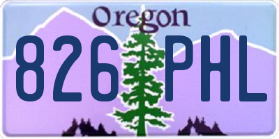 OR license plate 826PHL