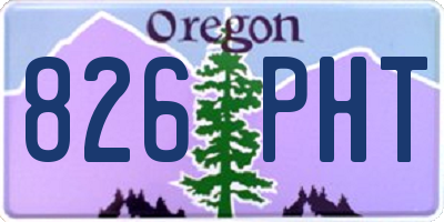 OR license plate 826PHT