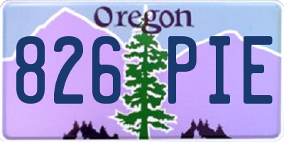 OR license plate 826PIE