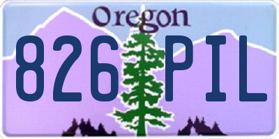 OR license plate 826PIL