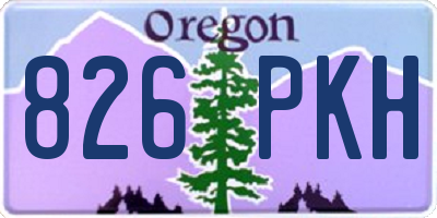 OR license plate 826PKH