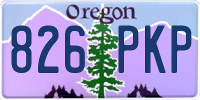 OR license plate 826PKP