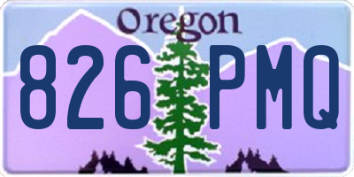 OR license plate 826PMQ