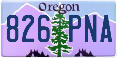 OR license plate 826PNA