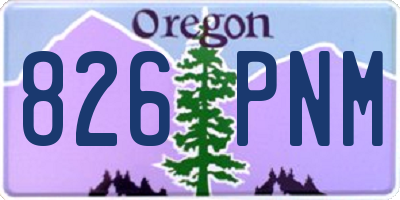 OR license plate 826PNM
