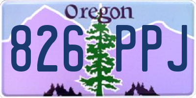 OR license plate 826PPJ