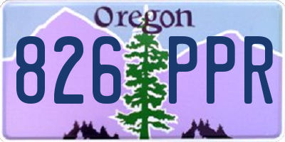 OR license plate 826PPR