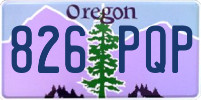 OR license plate 826PQP