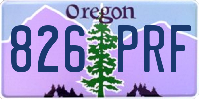 OR license plate 826PRF