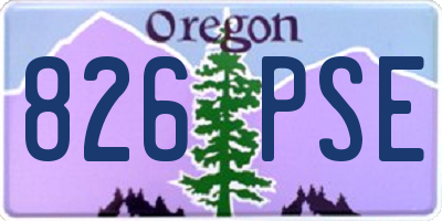 OR license plate 826PSE