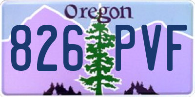 OR license plate 826PVF