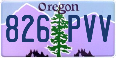 OR license plate 826PVV