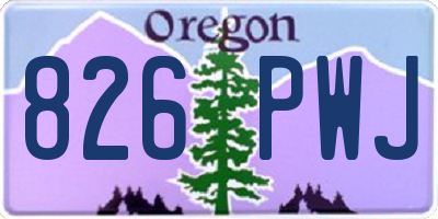 OR license plate 826PWJ