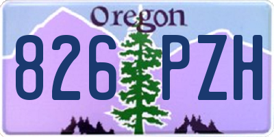 OR license plate 826PZH