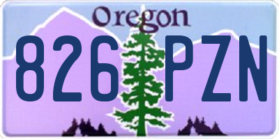 OR license plate 826PZN