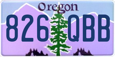 OR license plate 826QBB