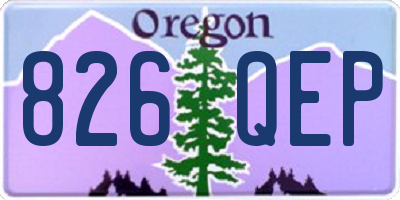 OR license plate 826QEP