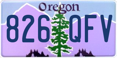 OR license plate 826QFV