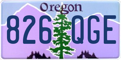OR license plate 826QGE