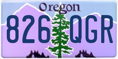 OR license plate 826QGR