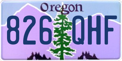 OR license plate 826QHF