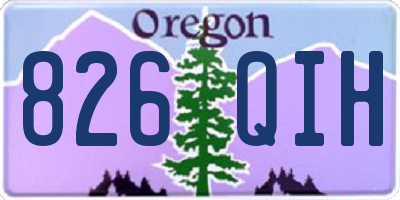 OR license plate 826QIH