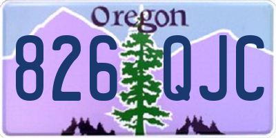 OR license plate 826QJC