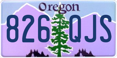 OR license plate 826QJS