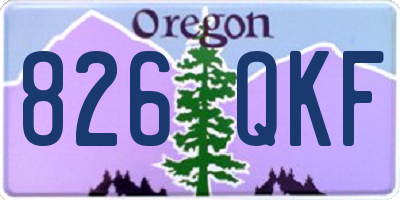OR license plate 826QKF