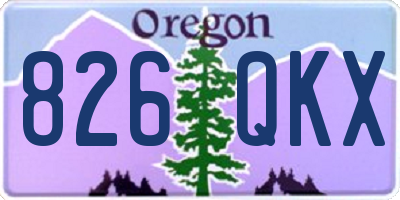 OR license plate 826QKX
