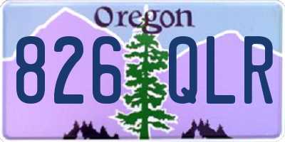 OR license plate 826QLR