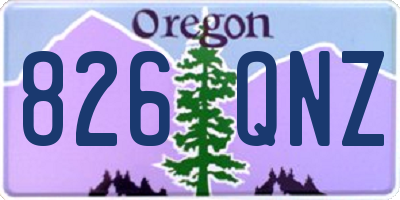 OR license plate 826QNZ