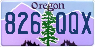 OR license plate 826QQX
