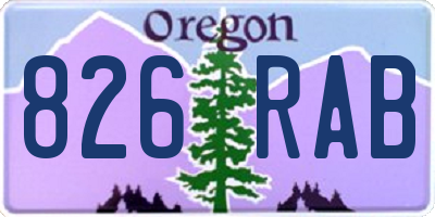 OR license plate 826RAB