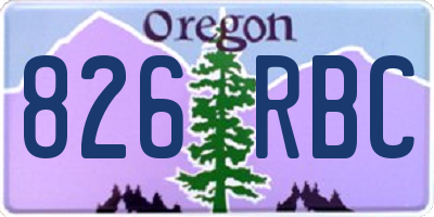 OR license plate 826RBC