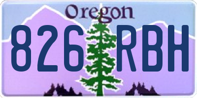 OR license plate 826RBH