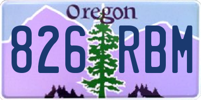 OR license plate 826RBM