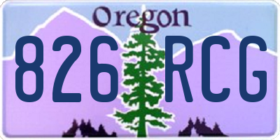 OR license plate 826RCG