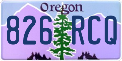 OR license plate 826RCQ