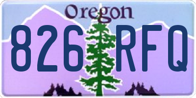 OR license plate 826RFQ